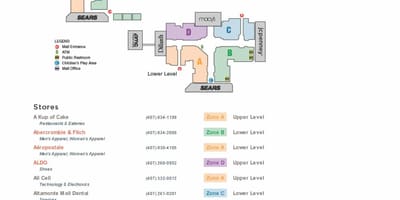 Карта гандлёвага цэнтра altamonte