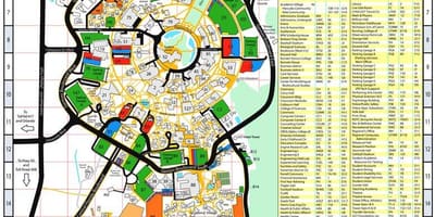 Карта універсітэта цэнтральнай Фларыды
